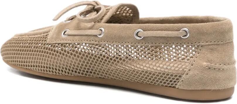 Miu Deck loafers met mesh Bruin - Foto 3