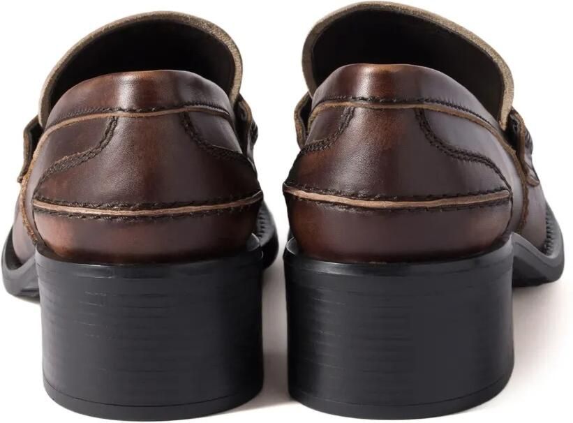 Miu Decò leren loafers Bruin - Foto 4