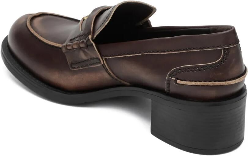 Miu Decò leren loafers Bruin - Foto 3
