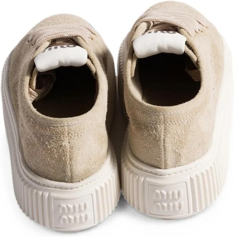 Miu Denim sneakers met logo Beige - Foto 2