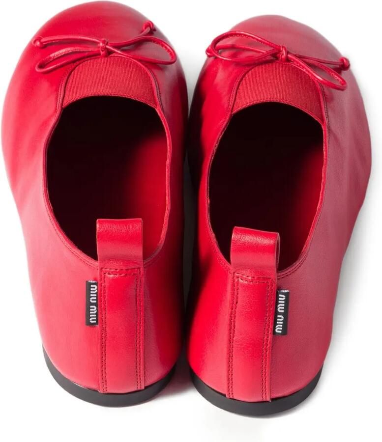 Miu Élan leren ballerina's met strik Rood - Foto 2