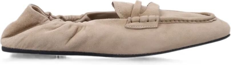 Miu Elastische penny sneakers Beige