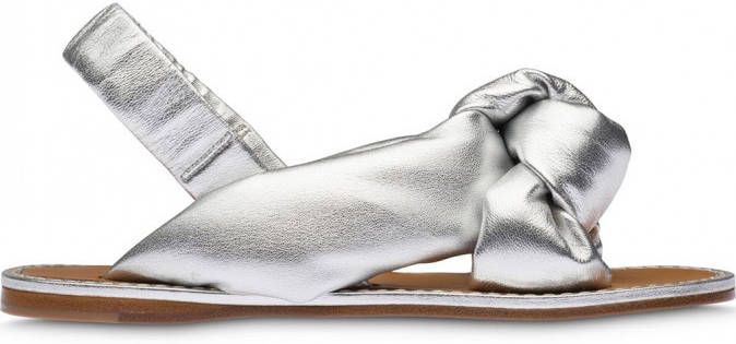 Miu Geknoopte sandalen Zilver