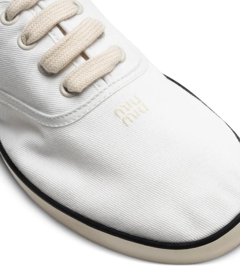 Miu Gerafelde sneakers Wit - Foto 2