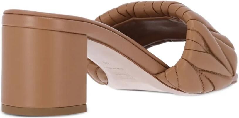 Miu GG leren slippers Bruin - Foto 2