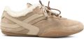 Miu Gymnasium suède en lammy sneakers Beige - Beige