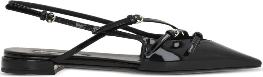 Miu Lakleren slingbacks pumps Zwart