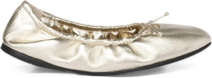 Miu leather ballerinas Goud