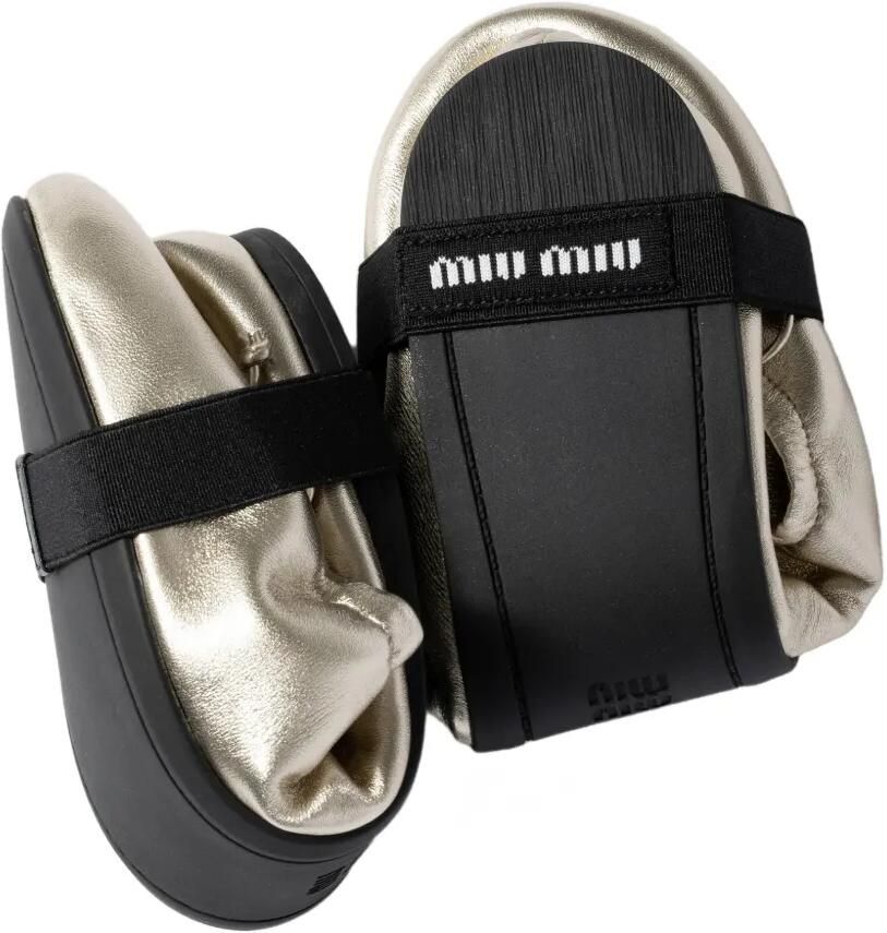 Miu leather ballerinas Goud - Foto 3