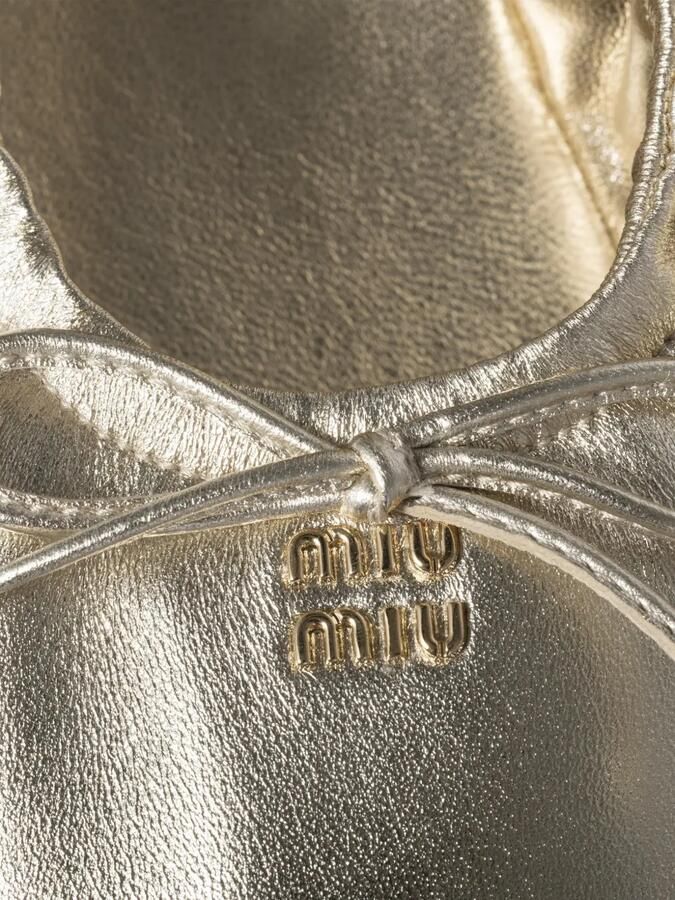 Miu leather ballerinas Goud - Foto 4