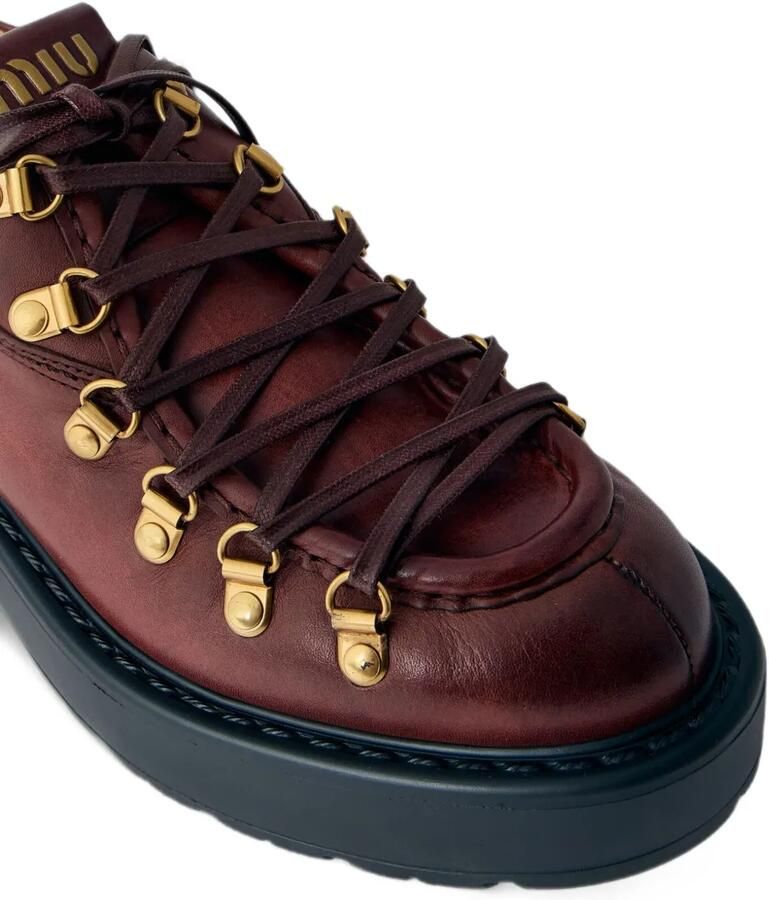 Miu leather loafers Bruin - Foto 2