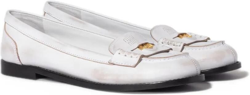 Miu leather loafers Wit - Foto 4