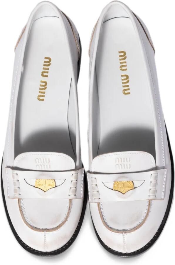Miu leather loafers Wit - Foto 2