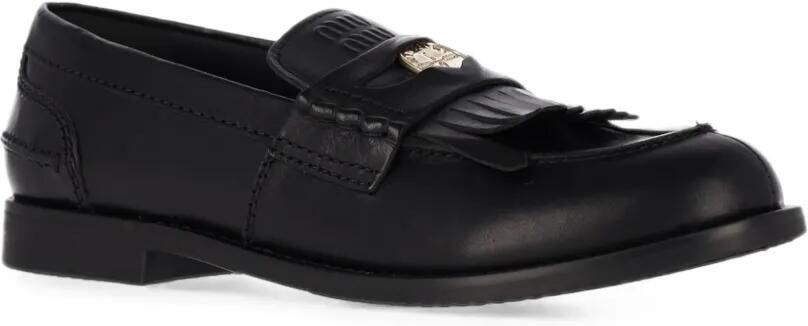 Miu Leren loafers Zwart - Foto 4