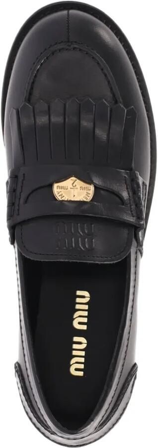 Miu Leren loafers Zwart - Foto 3