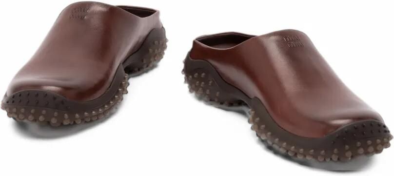 Miu leather mules Bruin - Foto 4