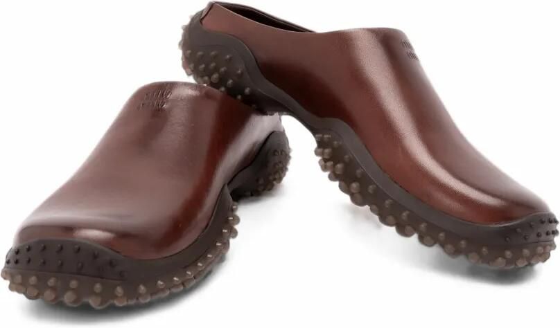 Miu leather mules Bruin - Foto 2