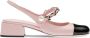 Miu Leren slingback pumps Roze - Thumbnail 1