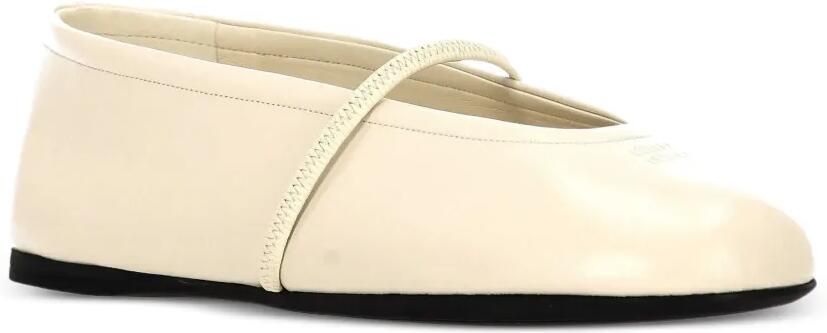 Miu Leren ballerina's met elastische band Beige - Foto 2