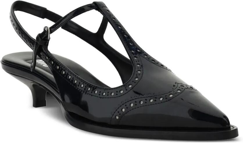 Miu Leren brogue pumps Zwart - Foto 2