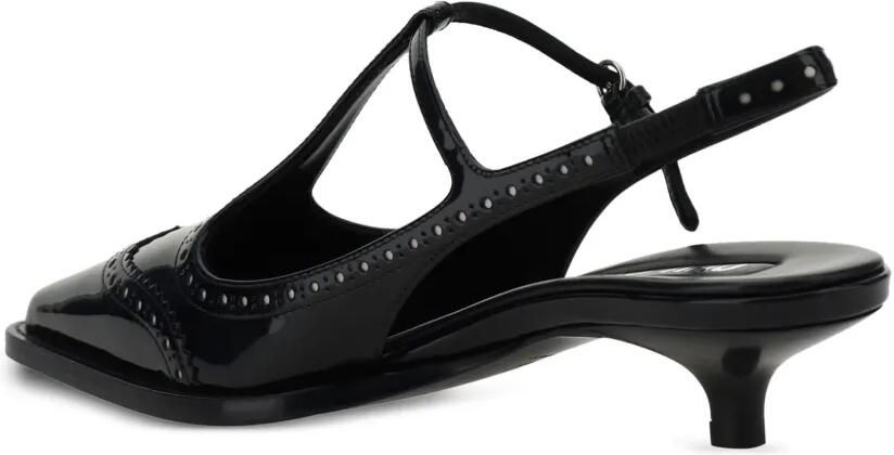 Miu Leren brogue pumps Zwart - Foto 3