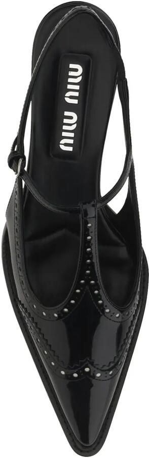 Miu Leren brogue pumps Zwart - Foto 4