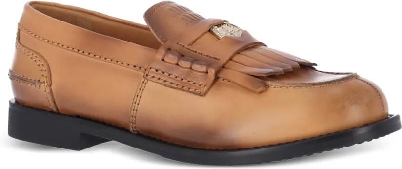 Miu Leren loafers Bruin - Foto 3
