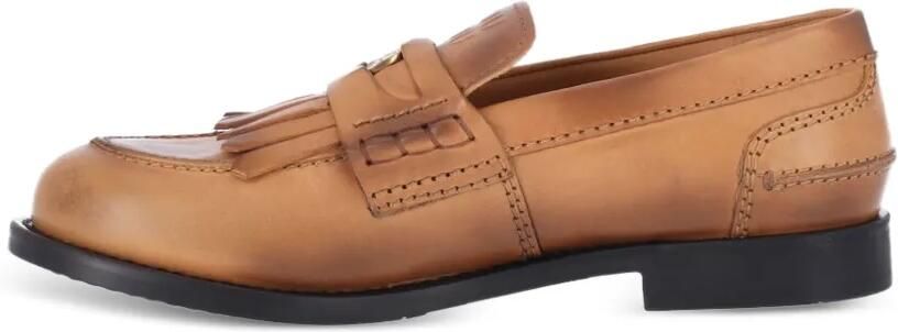 Miu Leren loafers Bruin - Foto 5