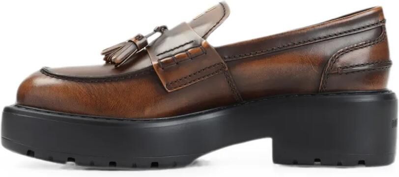 Miu Leren loafers met kwastje Bruin - Foto 4