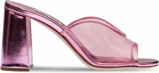 Miu Leren muiltjes Roze