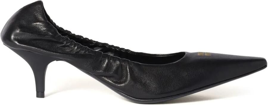 Miu Leren pumps Zwart