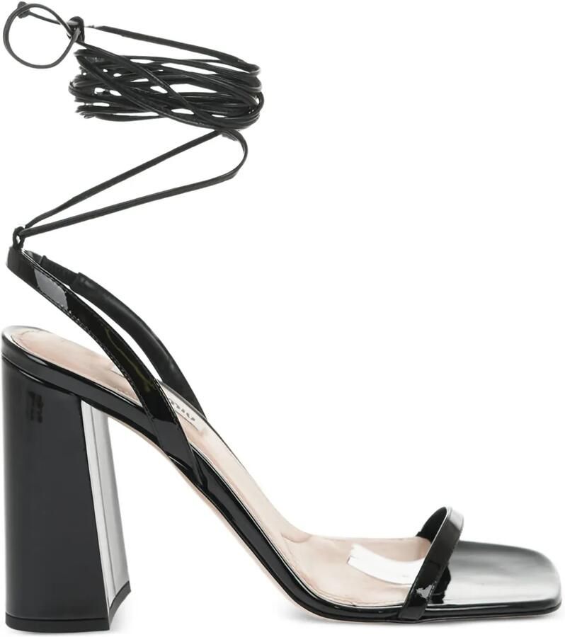 Miu Leren sandalen Zwart