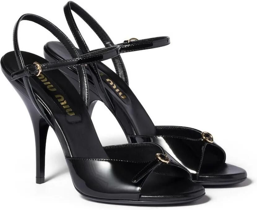 Miu Leren sandalen Zwart - Foto 4