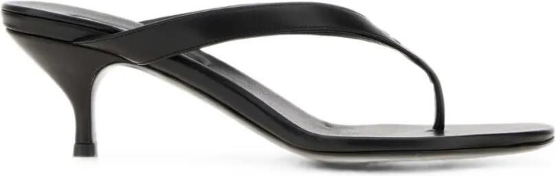 Miu Leren sandalen Zwart