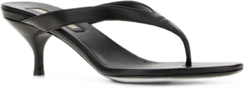 Miu Leren sandalen Zwart - Foto 2
