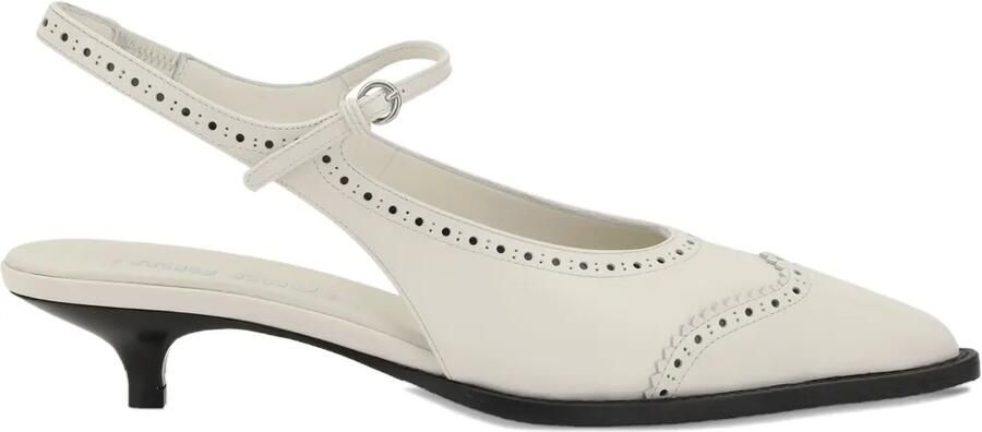 Miu Leren slingback pumps Wit