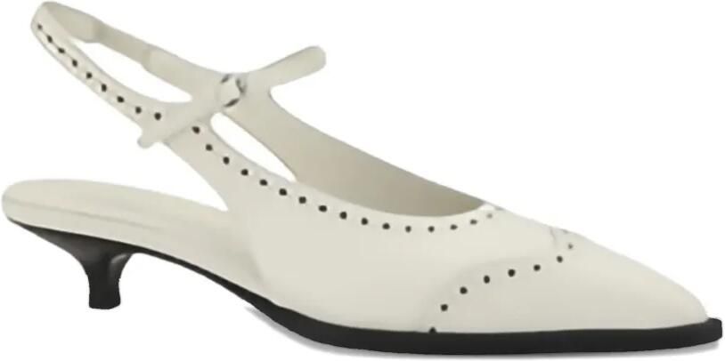 Miu Leren slingback pumps Wit - Foto 2