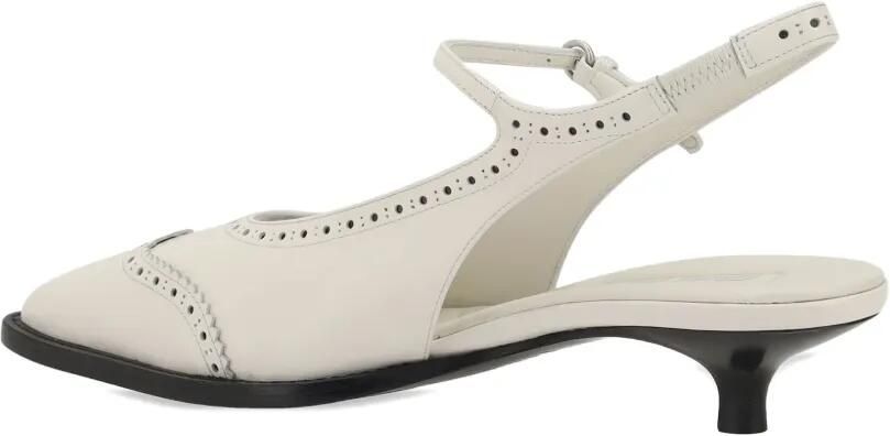 Miu Leren slingback pumps Wit - Foto 3