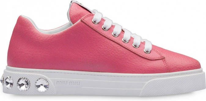 Miu Leren sneakers Roze - Schoenen.nl