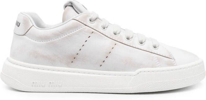 Miu Leren sneakers Wit