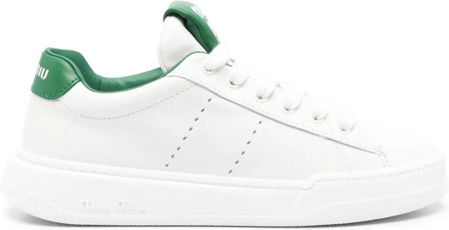 Miu Leren sneakers Wit