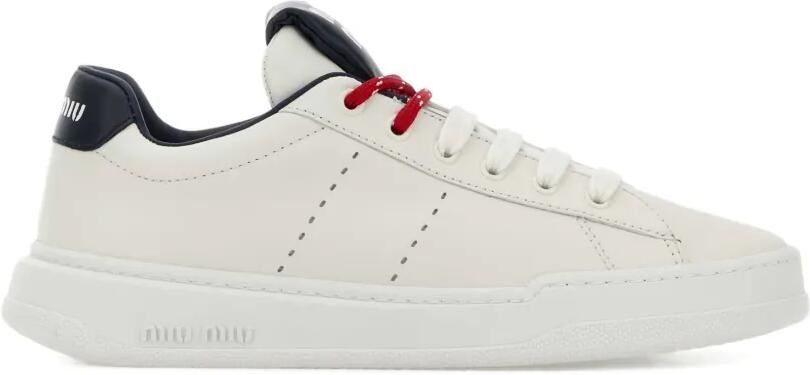 Miu Leren sneakers Wit