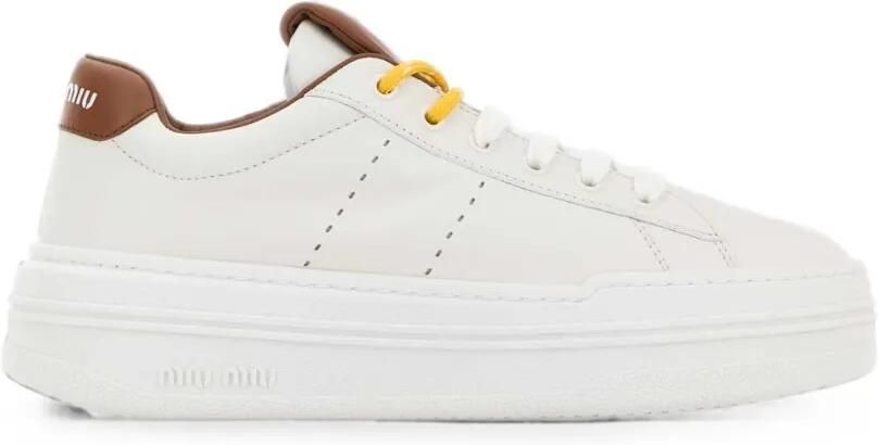 Miu Leren sneakers Wit