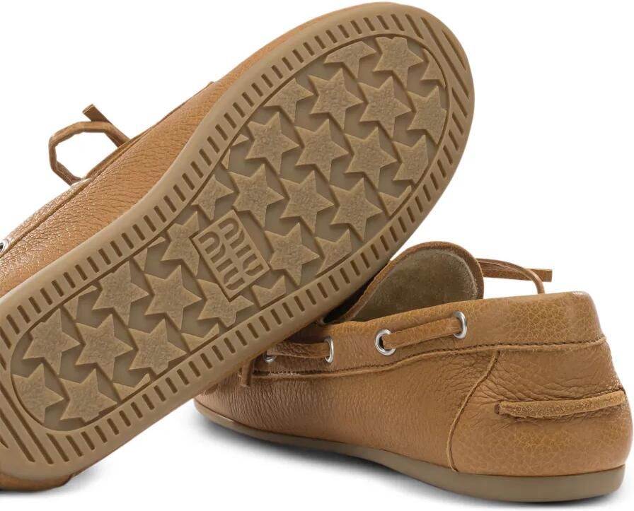 Miu Leren veterschoenen met strikdetail Bruin