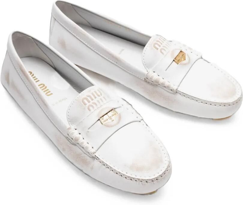 Miu Loafers met gerafeld effect Wit - Foto 2