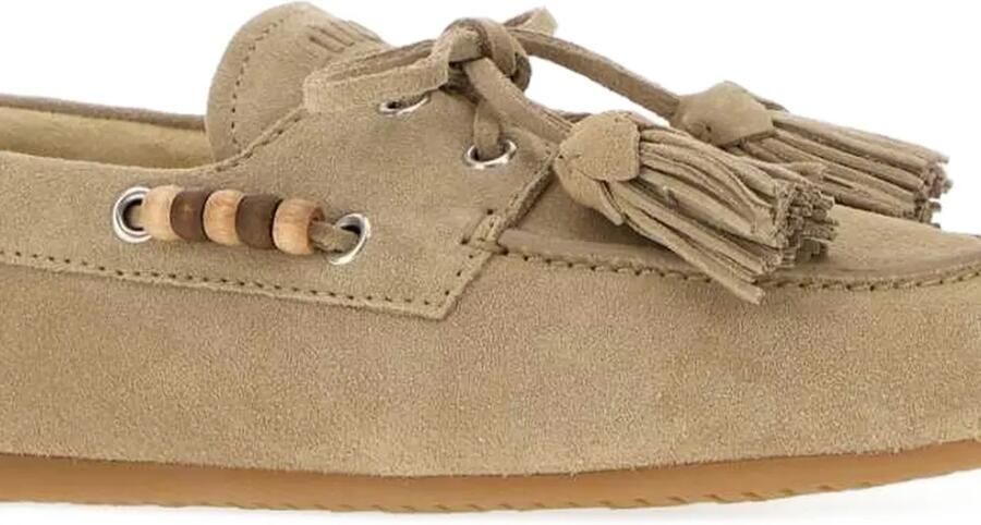 Miu Loafers met kwastje en kralen Beige - Foto 2