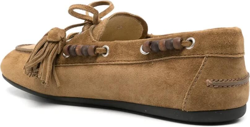 Miu Loafers met kwastje en kralen Bruin - Foto 4