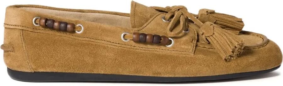 Miu Loafers met kwastje en kralen Groen