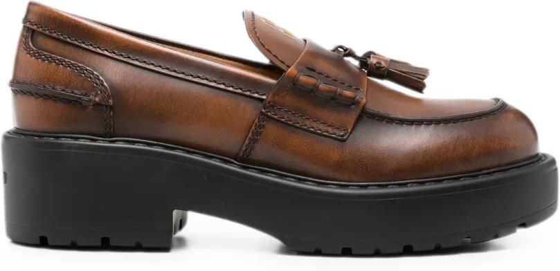 Miu Loafers met kwastjes Bruin