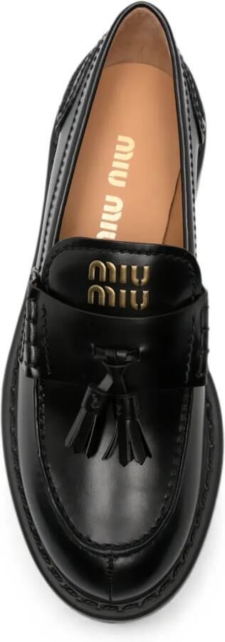 Miu Loafers met kwastjes Zwart - Foto 4